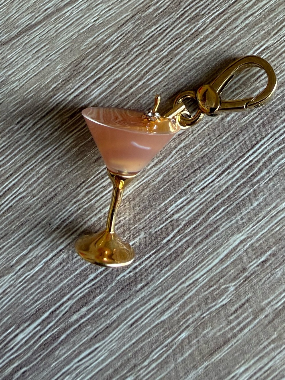 Juicy Couture Pink Martini Glass Charm
